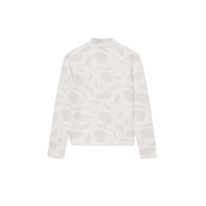 Mint Velvet Neutral Jacquard Long Sleeve Top